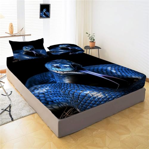 Drap housse 160x200 microfibre bleu d'une douceur hypoallergénique premium - 3