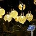 Solar String Lights Globe 33 Feet 60 Crystal Balls Waterproof LED Fairy Lights 8 Modes Outdoor Starry Lights Solar Powered String Light for Garden Yard Home Party Wedding Decoration (Warm White)