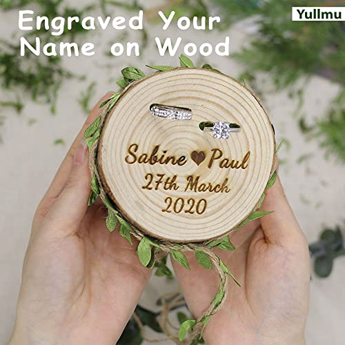 Yullmu Custom Ring Box,Personalized Wedding Ring Box,Ring Wooden Box,Jewelry Box,Wedding Decoration,Country Wedding,Engagement,Valentine's Day,Anniversary,Birthday Gift #TOP1