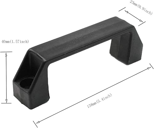 Miniatura 3 de XMHF Manija de plástico para puerta, orificio de montaje de 0.315 in, para barra de asistencia de puerta de entrada, RV, color negro