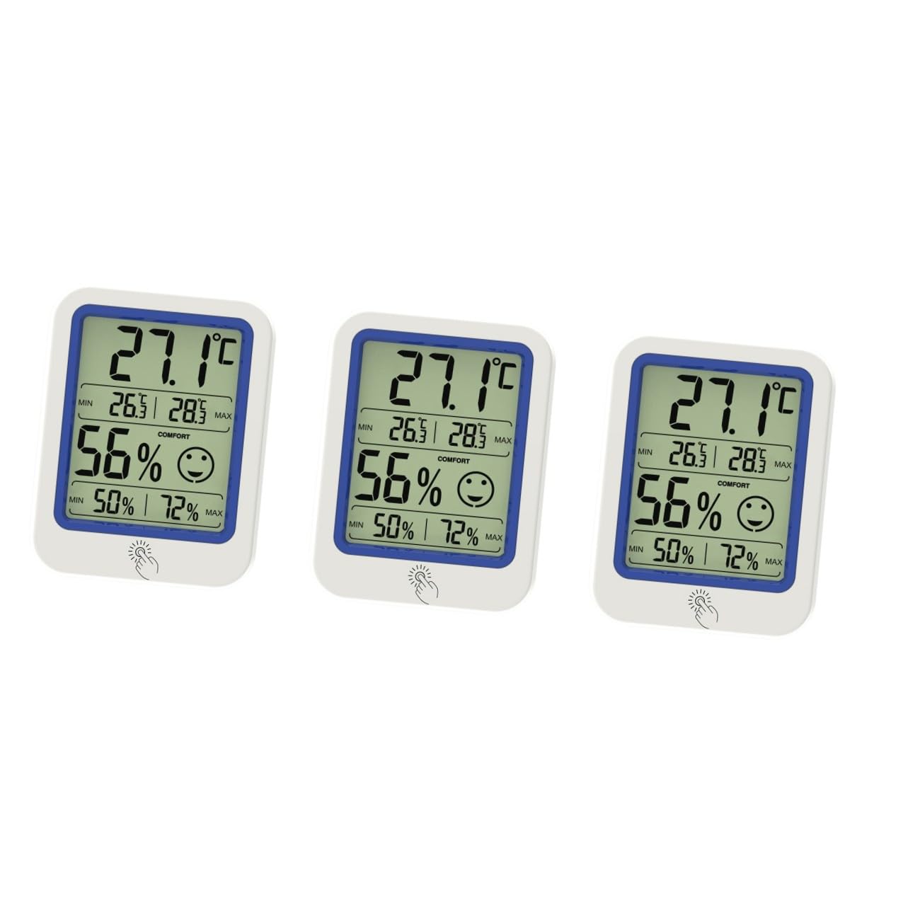 Toyvian 3 Pièces Hygromètre à Température Thermomètre Intérieur Humidimètre Hygroscope Numérique Hygrothermographe Lcd Hygroscope Extérieur Plastique