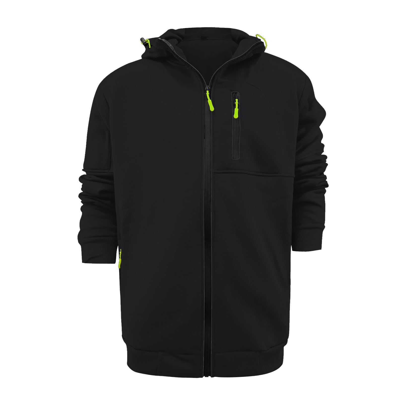 Sweats À Capuche Hommes Hiver - 2026 Chaud Veste Zippé Sport Décontracté Léger Respirant Hoodie Pull Manches Longues Couleur Unie Sportswear Avec Poche Veste En Sweat Grande Taille Vêtements,s - 3xl