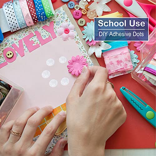 Self Adhesive Dots, Strong Adhesive 400Pcs(200 Pairs) 0.79 Inch Hook Loop Strips, Small Circle Dots, Sticky Back Coins Tapes For Home Classroom Office (White) #TOP5