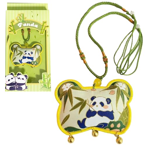 Chinese Style Embroidery Panda Pendant Talismans Handmade Home Decorations Blessing Gift for Girls,Women Family Members,Friends,Daughter(B??????)