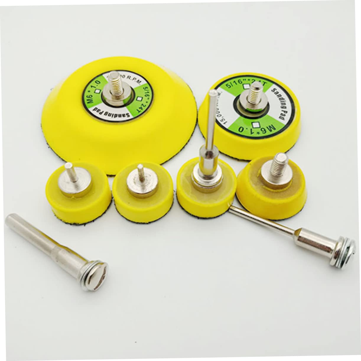 Rueda de Pulido, Kit de Almohadillas de Pulido de 9 Piezas Brocas de Rueda de Pulido Eléctrica para Disco de Lijado de Caucho Metálico
