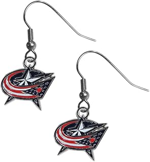 NHL Siskiyou Sports Womens Columbus Blue Jackets Chrome Dangle Earrings One Size Team Colors