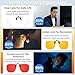 VIEWBETTER 3 Pack Clip On Blue Light Blocking Glasses for Eyes Strain/Light-Sensitive Flip Up Computer Gaming Glasses BL1009