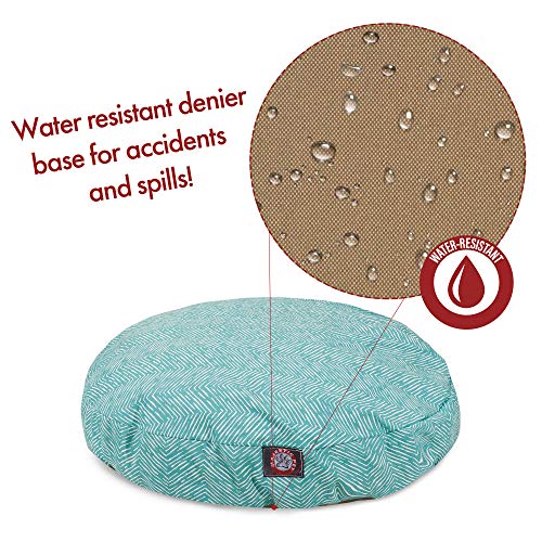 Majestic Pet Teal Native Small Round Indoor Outdoor Pet Dog Bed With Removable Washable Cover Products #TOP3