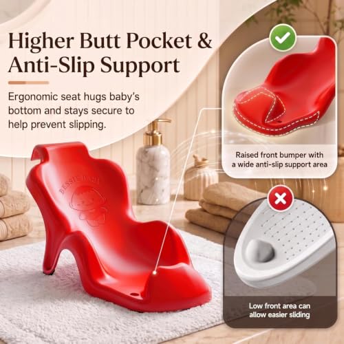 Image of StarAndDaisy Baby Bather Bath Chair for Newborns, 0-12 Months, Non-Slip & Comfortable Baby Bath Seat