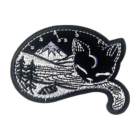 SUNMOVE 1PC Nature in Cat Patch Iron On Sew On Badge for Jacket Jean Hat Applique Craft Cover