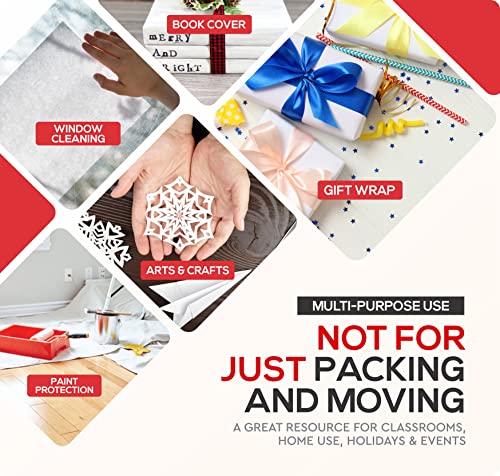 Packag Paper (620 Sheets Bulk Pack) Size 27" X 16.7" Unprinted Clean Newsprint Paper Sheets Ideal For Moving, Shipping, Box Filler, Wrapping And Protecting Fragile Items - Made In Usa #TOP6