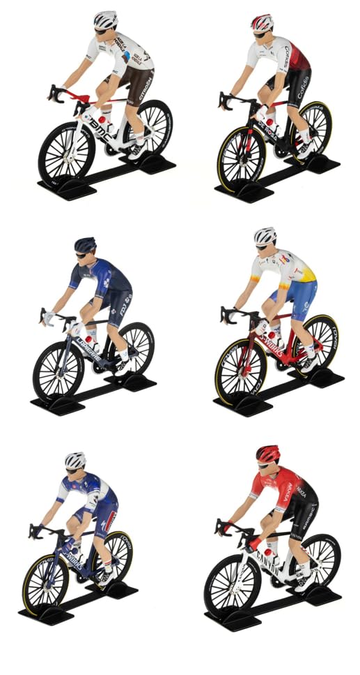 OPO 10 Lot de 6 Figurines Coureurs Cyclistes Tour de France 2023 - Compatible avec SOLIDO 1/18 - TDF11-12-13-14-15-16