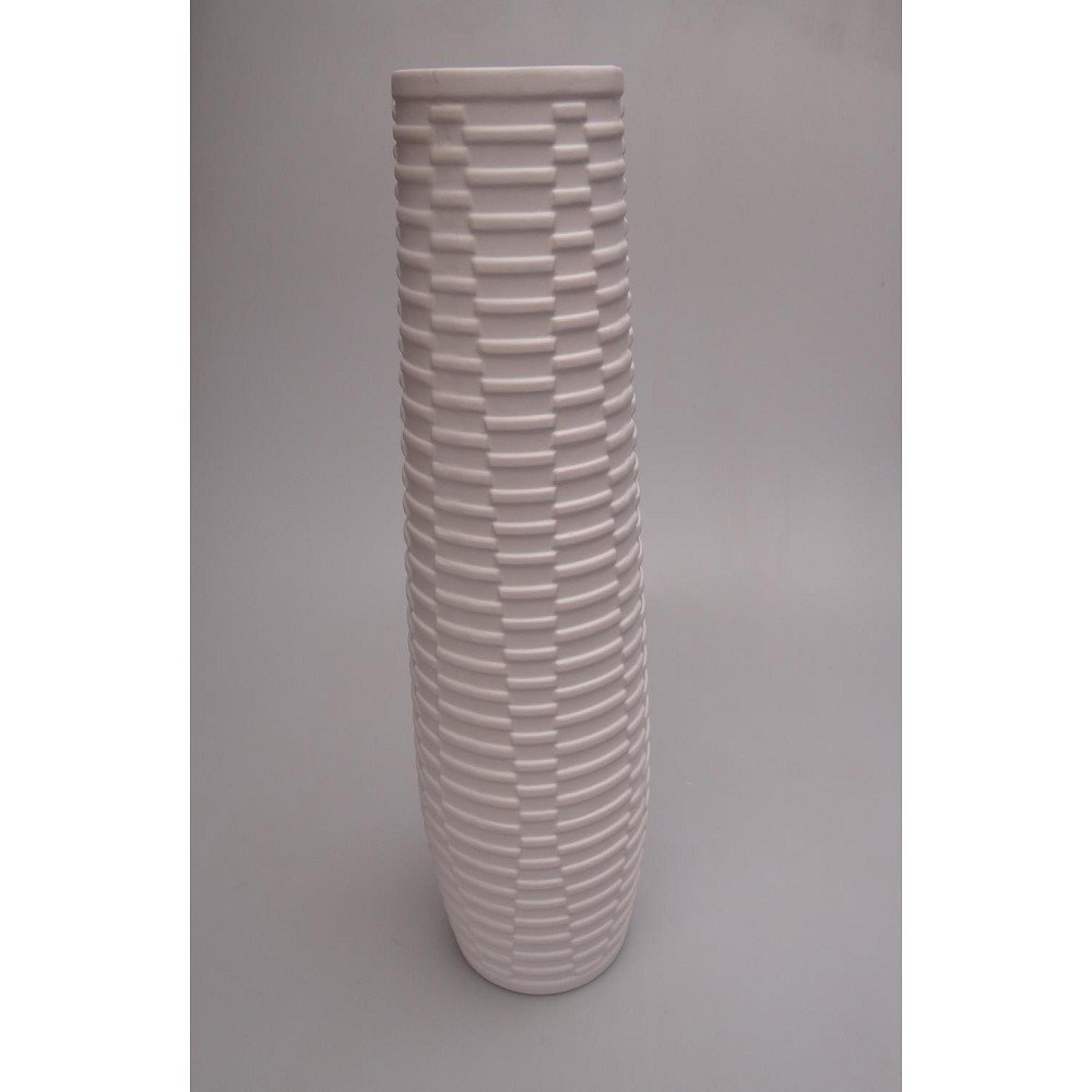 Casablanca Vase Catania Ker.weiß,H.59/D.16cm