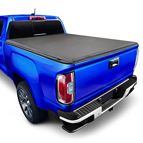 T3 Soft Tri-Fold Truck Bed Tonneau Cover Compatible with 2015-2022 Chevy Colorado / GMC Canyon | Fleetside 6'2" Bed (74") | - Tyger Auto TG-BC3C1040