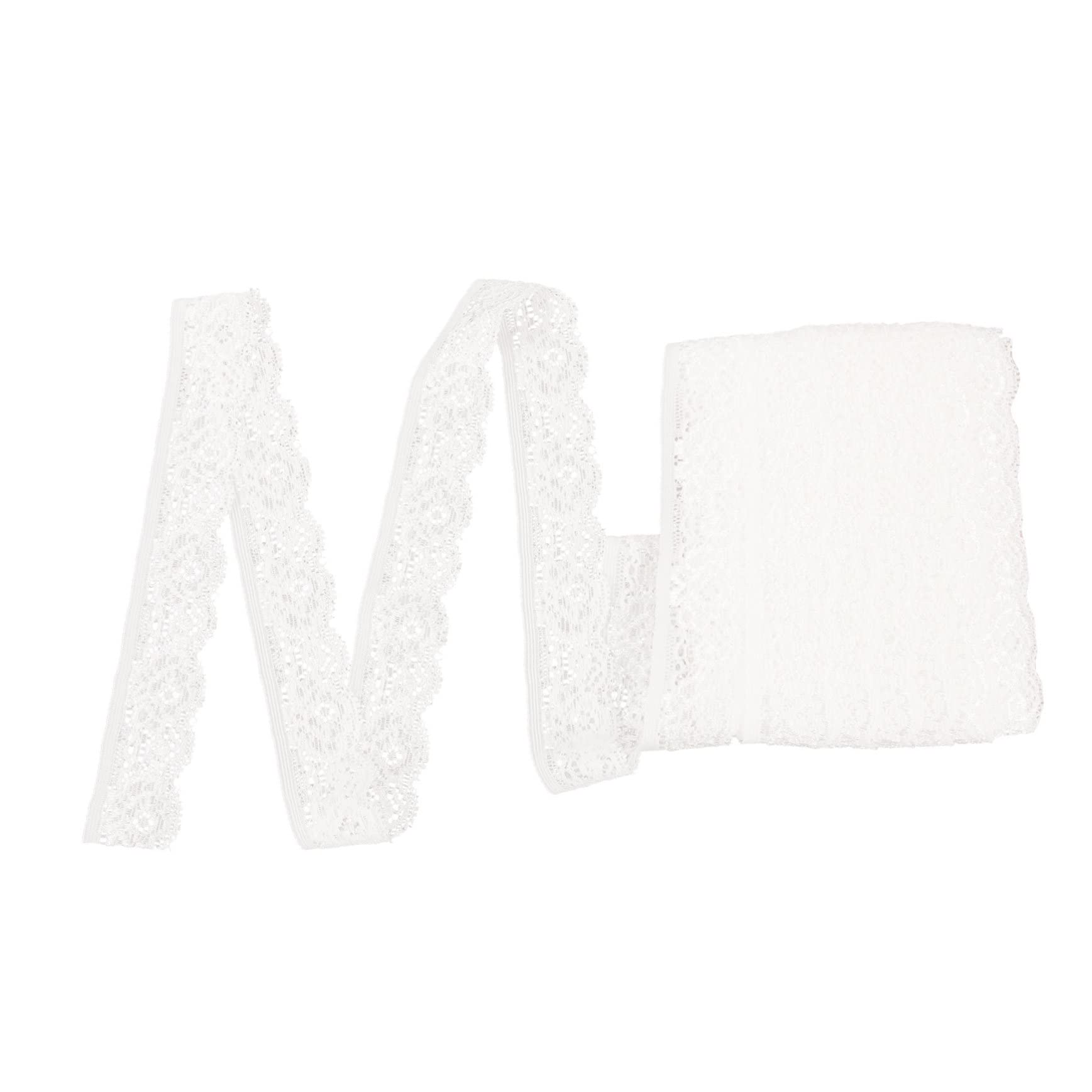 Operitacx 5stücke Spitzenband Elastische Blumenspitze Für Bekleidung Gardinen Und Tischdecken Naturweiß Für Kreative Bastelprojekte Und Modeschmuck