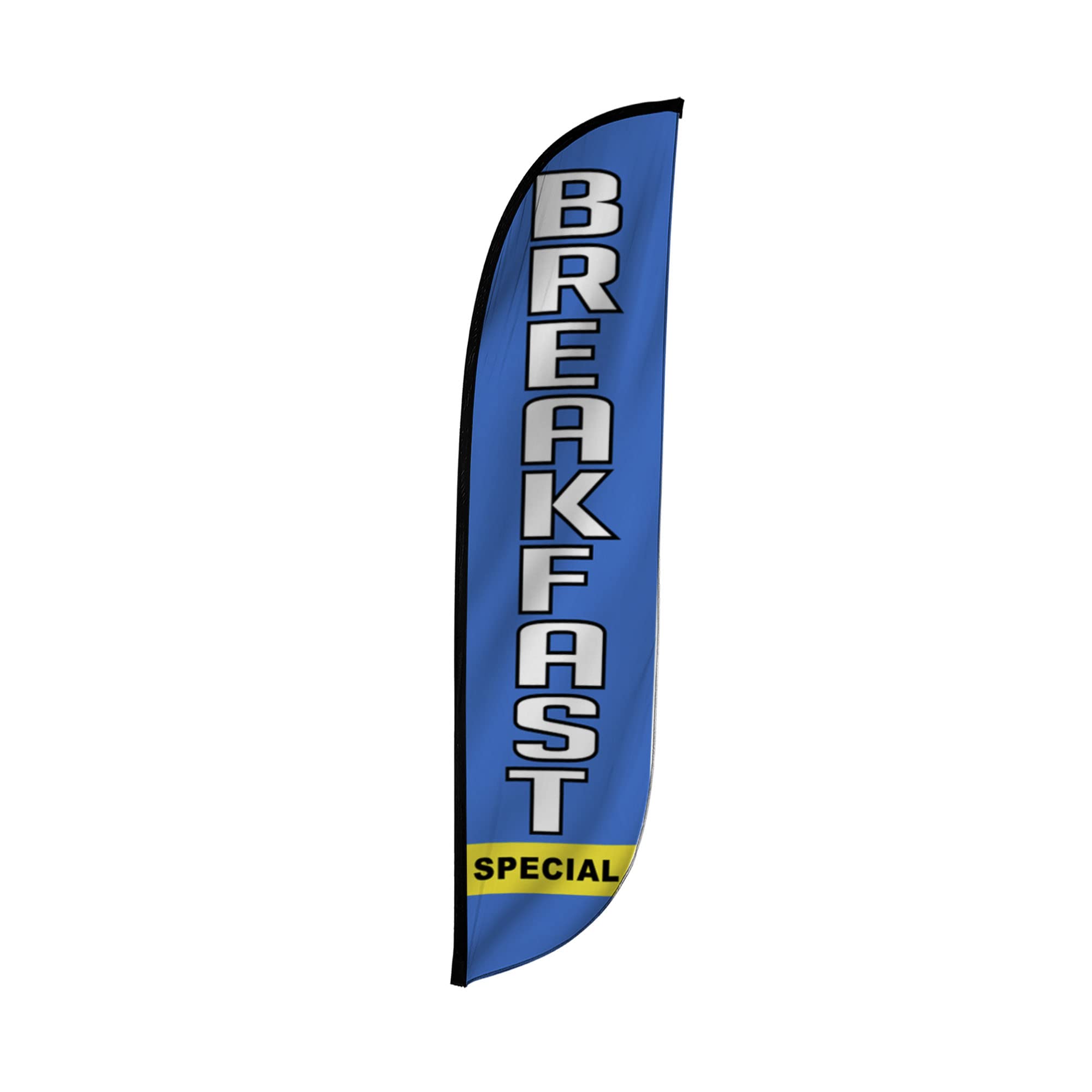 LookOurWay Feather Flag Banner - 12 Feet Tall Advertising Flags for Outdoor Business and Events Promotion - Swooper Flag Only - Diner Flags -