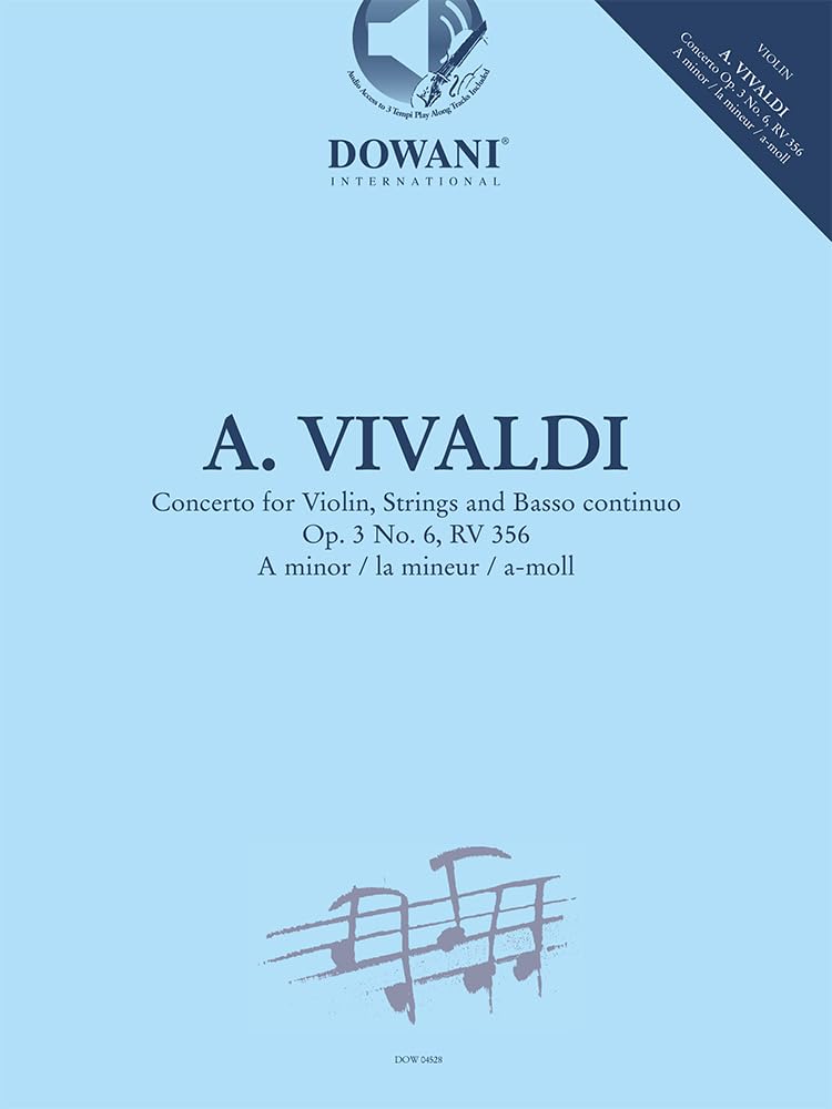 Concertino Op. 3 No. 6, RV 356 in A-Minor. Violin And Accomp.. Includes Part and Audio Online