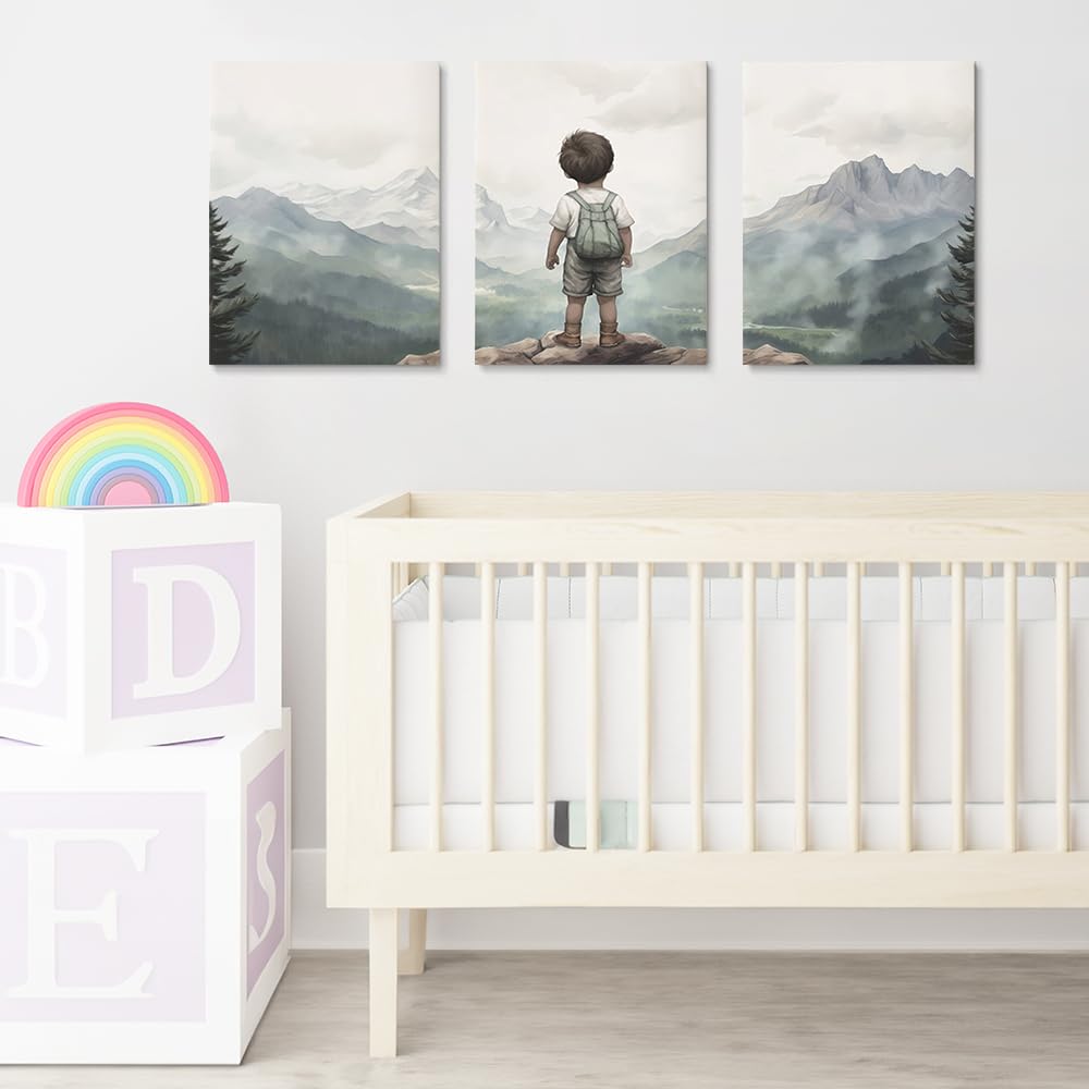 SKYSUKEY Juego de 3 decoraciones de guardería de aventura para bebé, decoración de la naturaleza, decoración de habitación infantil para niños al aire libre, decoración de guardería, decoración de