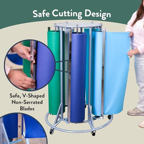Image of Angeles 5-Roll Paper Dispenser & Cutter, Mobile Classroom Storage