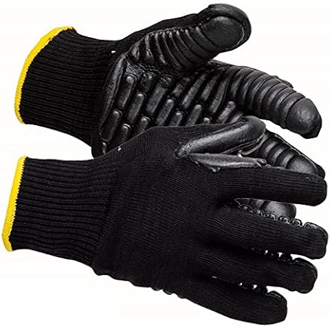 SupremeTTF 1 pair Anti Vibration Work Gloves Anti-Vibration Power Tools Vibration Reducing Gloves (Large (9)) Cover