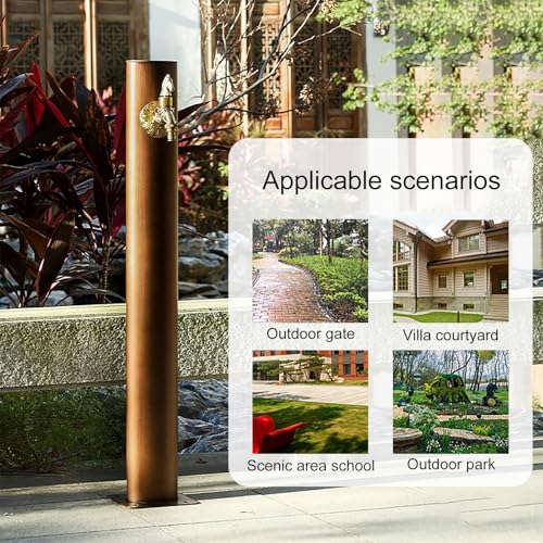 Hidrante decorativo independiente para patio y jardín con grifo cuadrado 7