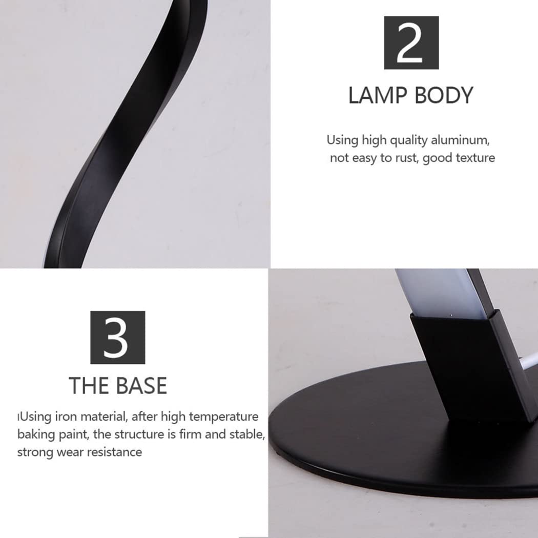 Lampada da Tavolo Intelligente Moderna con Design a Forma di S Compatibile con Alexa e Google Assistant Lampada da Comodino o da scrivania Perfetta per L'Ufficio Domestico Decorazione elegan