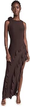 AFRM Women's Airess Ruffle Maxi Dress, Java, Brown, XL : Clothing, Shoes &  Jewelry - Amazon.com
