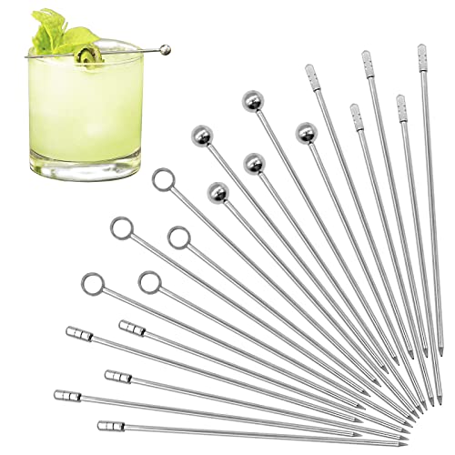 6 Schädel-Cocktail-Picks Aus Edelstahl - Wiederverwendbar Für Oliven & Obst, Perfekt Für Halloween-Partys