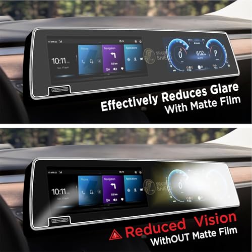 Image of Spartan Shield MATTE Screen Guard For MAHINDRA XUV 700 [2024-2026] || AX3 AX5 SELECT AX7 LUXURY PACK Models || 10.25 Inch Infotainment & Instrument Cluster Touchscreen Protector [Not Tempered Glass] (XUV700 [AX3 /5 /7 /L] MATTE)