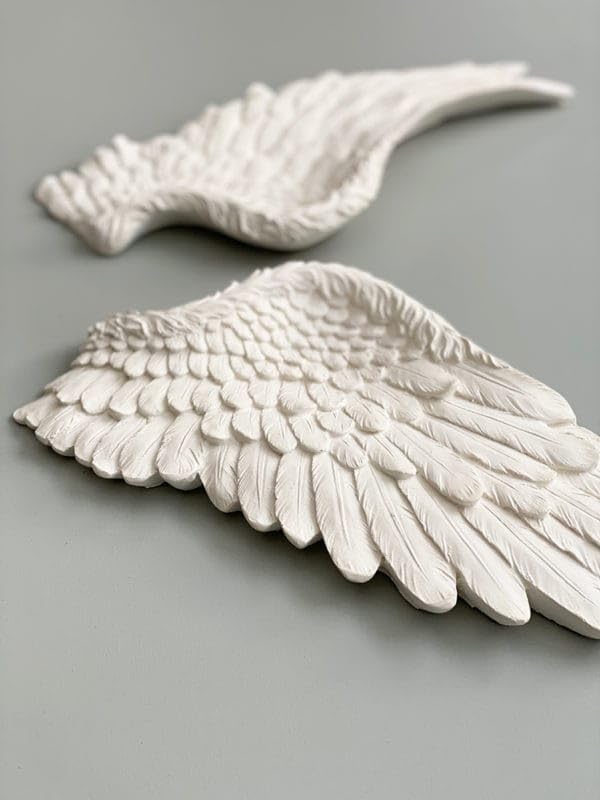 Adeez Gallery Wood Angel Wings Size (36x36) Colour White Deco Our