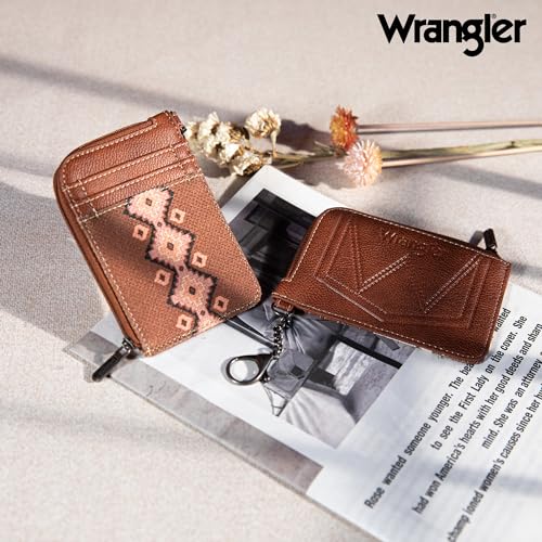 Montana West Wrangler Card Wallet for Women Boho Aztec Credit Card Holder with Zipper Pocket2