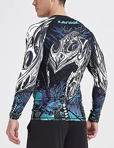 Lafroi Men's Long Sleeve Upf 50+ Baselayer Performance Compression Shirt Rash Guard-Cly08 Commander Size Xxl #TOP4
