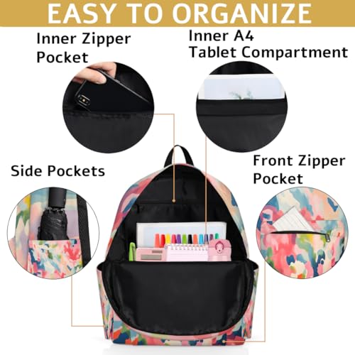 Colorful Camo Backpack for Kids Toddler Backpack for Preschool Kindergarten Camping Picnic Travel Bookbag4