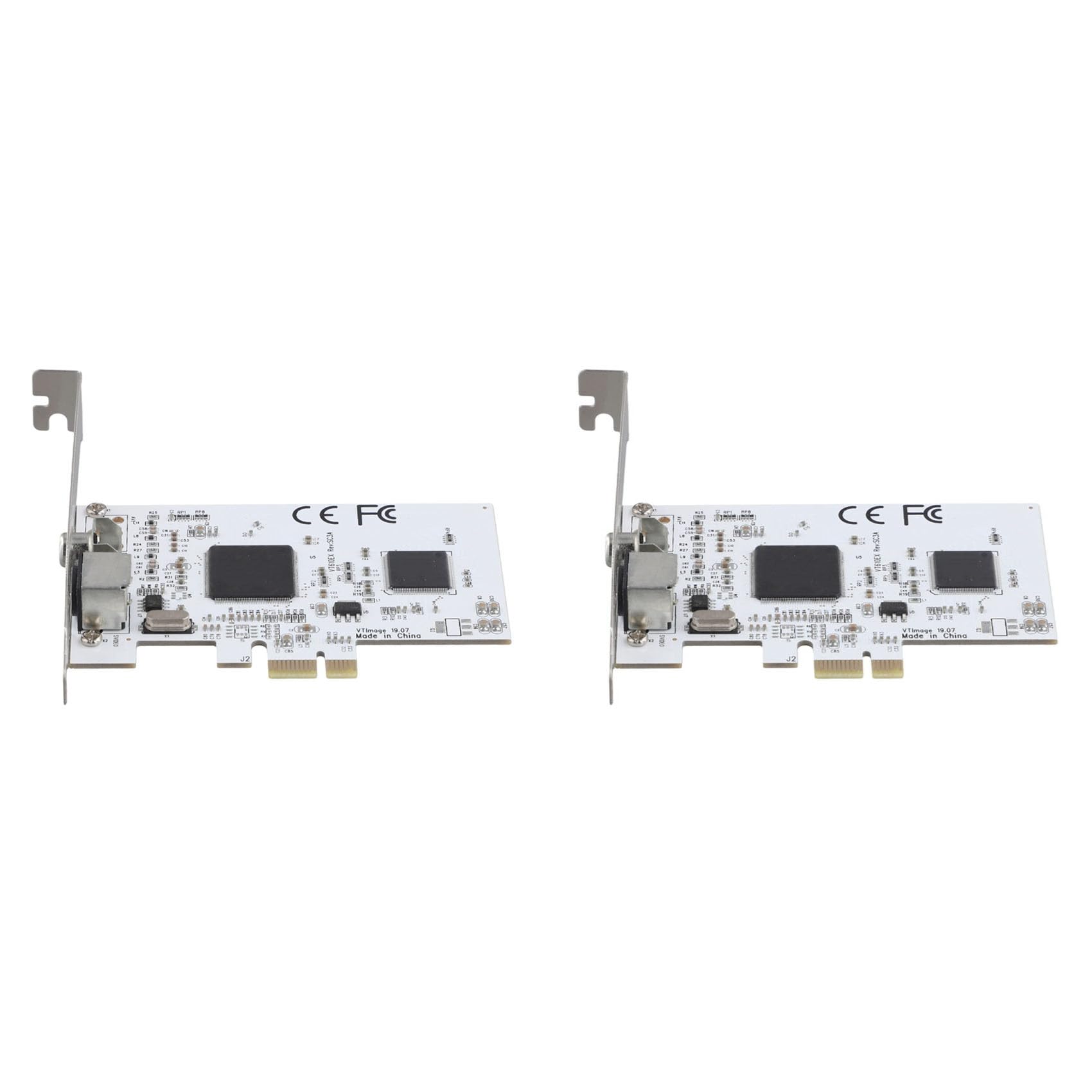 Cwmiibili 2X PCIE Expansion Card PCIE to AV Surveillance HD 640X480 Resolution Video Capture Card Image Capture Card