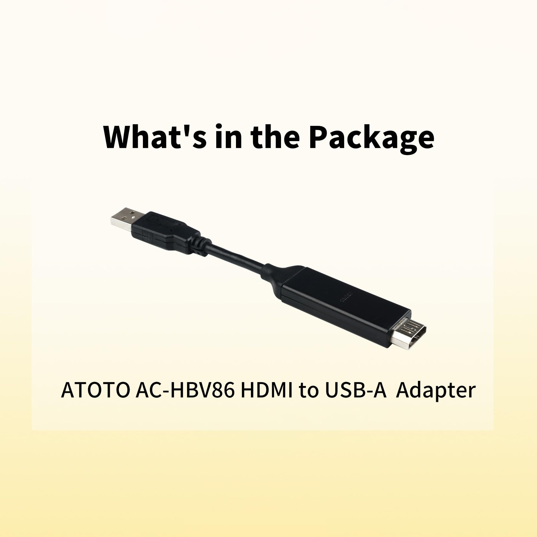 ATOTO AC-HBV86 HDMI zu USB A Adapter Kabel, 13.8cm/5.43 Zoll, den Anschluss von TV Boxen/Gamepads Android Geräte (P9 / A6 / S8 Serie),Streaming von TV Shows und Spielen im Auto