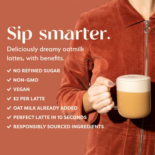 Clevr Blends Chai Tea Latte & Frother Bundle - Oat Milk Instant Superlatte Mix With Black Tea Organic Spices And Coconut Milk Superfood Creamer, Adaptogens, Reishi Mushrooms, Lion's Mane & Probiotics #TOP7