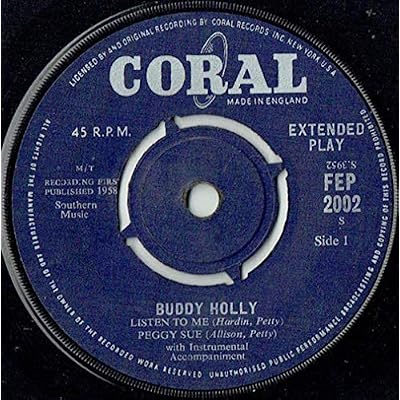 BUDDY HOLLY listen to me, 7 inch single, FEP 2002