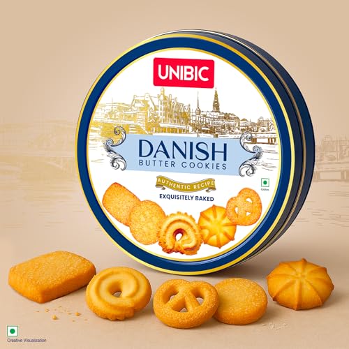 Image of Unibic Danish Butter Cookies - 375g | Rich & Buttery, Baked to Perfection | Cookie Gift Tin | Perfect for Snacking, Gifting & Tea-Time