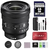Sony FE PZ 16-35mm F4 G Full-Frame Zoom G Lens Bundle with 64GB SD Card and Advanced Accesssories