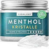 🌿 [100% natürliches Menthol] - Die Mentholkristalle von FJORLAND werden aus naturreinem und frischem Minzöl hergestellt und entsprechen 100% Apotheken-Qualität.