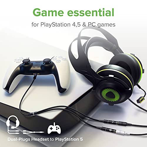 Adaptador divisor Jack 3.5mm para auriculares y micrófono miniatura 4