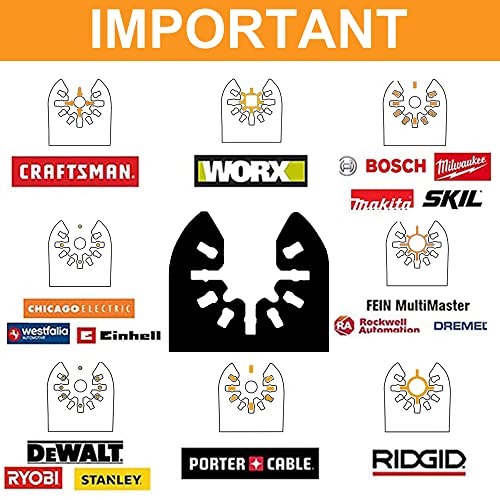 50 Pack Oscillating Saw Blades, Universal Quick Release Multi Tool Blades Kits, Sanding Set, Multitool Blades Fit For Black & Decker Porter Cable Dewalt Milwaukee Chicago Rockwell Makita Craftsman #TOP2
