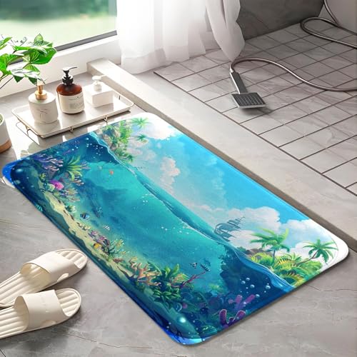Tapis de bain design moderne en mousse à mémoire de forme ultra absorbant - 3