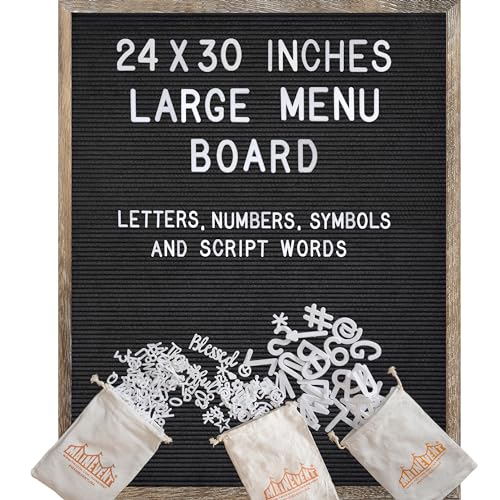 Large Letter Board 24x30 Inch, Large Felt Letter Board, Large Menu Board Letter, Letter Board Letter, Felt Board Large Message Board, Large Black Letter Board Sign, Changeable Letter Board Large