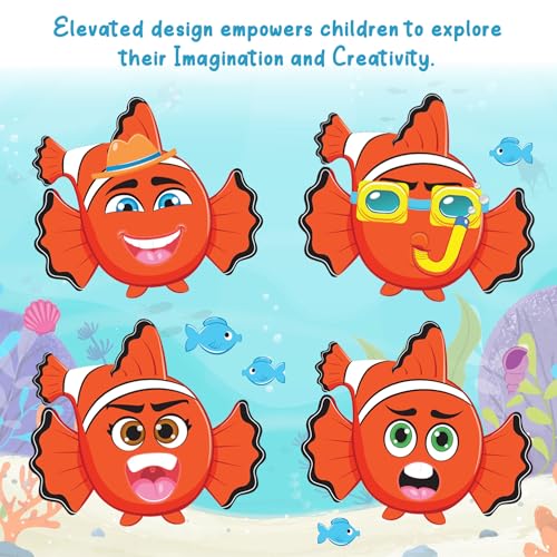 Image of CodersParadise 12 Sheets Animals Make-a-Face DIY Stickers for Kids | Creative Mix & Match Sticker Activity | Fun Craft, Educational & Interactive Stickers for Children