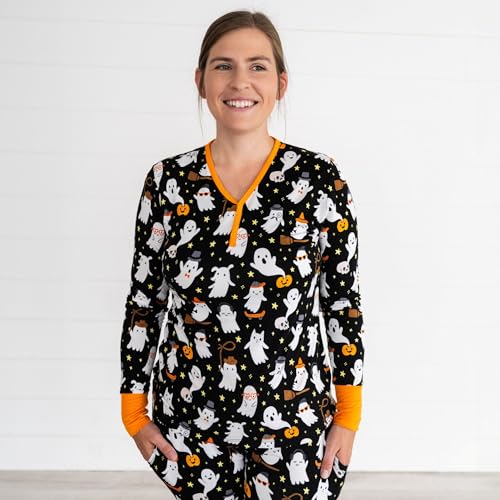 Image of Little Sleepies Womens Pajama Top, Viscose from Bamboo Henley Nursing Shirt | Henley button-front, nursing, family matching for womens PJ set, tagless, hypoallergenic, soft on sensitive skin, XS-3XL