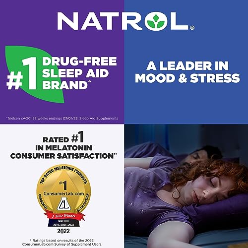 Image of Natrol MelatoninMax, Sleep Gummies for Adults, Blueberry Flavor, 10 mg, 80 Count, Up to an 80 Day Supply (Pack of 12)
