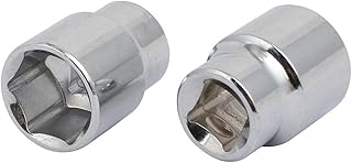 Aexit 3/8-inch Square Hand Operated Tools Drive 5/8-inch 6 Point Impact Socket Silver Tone 2pcs Model:16as486qo351