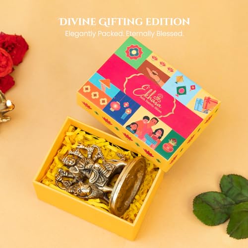 Image of Ekhasa 100% Pure Brass Durga Maa Idol with Gift Box | MATA Rani Murti Sherawali Goddess Statue for Pooja Room Home Decor Office Desk | Religious Housewarming Griha Pravesh Wedding Gift
