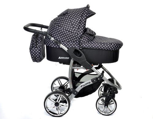 Allivio - 3-in-1 reissysteem inclusief kinderwagen met draaibare wielen, kinderautostoel, buggy en accessoires (3 in 1… - Afbeelding 4